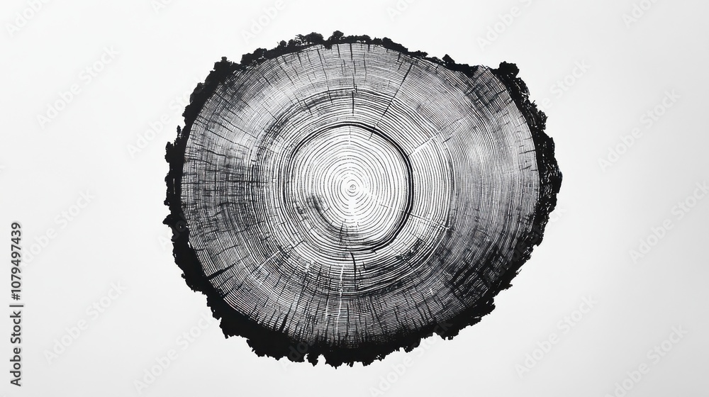 Wooden tree stump on a white isolate background. Wooden tree stump on a white isolate background.