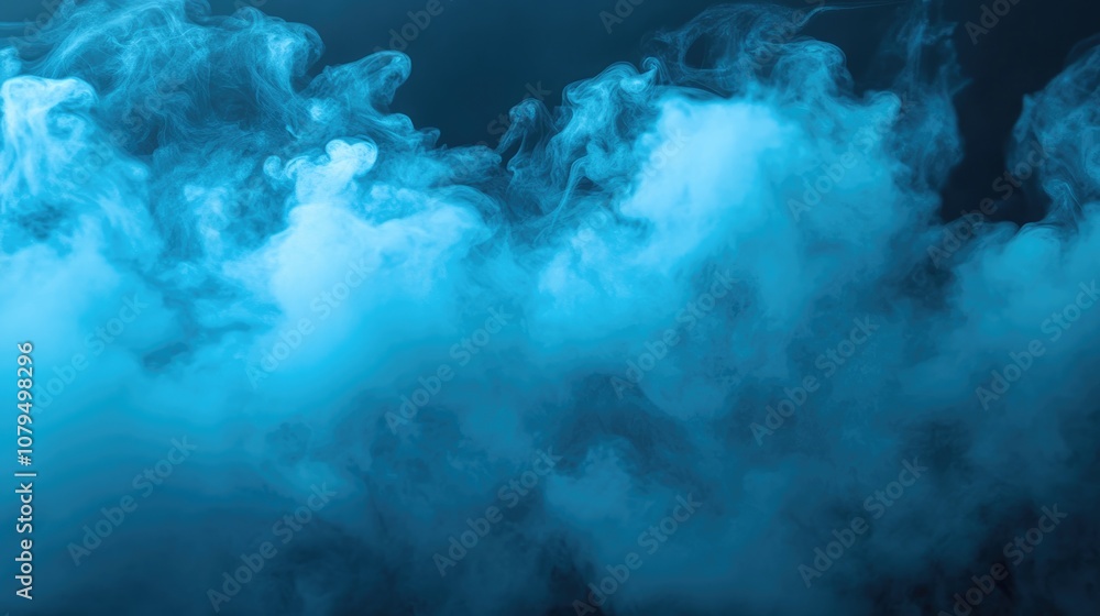 Vibrant blue fog or smoke on a dark backdrop perfect for enhancing your photographs Vibrant blue fog or smoke on a dark backdrop perfect for enhancing your photographs