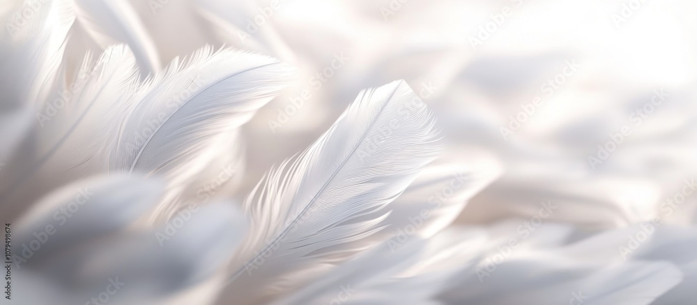 Obraz premium Delicate White Feathers
