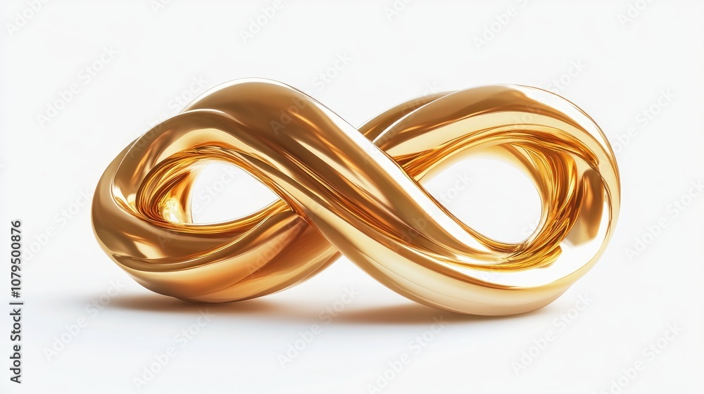 Isolated abstract gold knot on a white background Isolated abstract gold knot on a white background