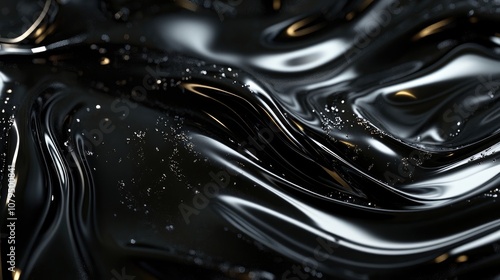 Black abstract background 3D illustration and rendering