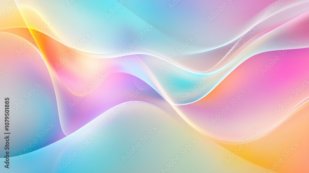 Abstract background featuring colorful smooth and twisting light lines Abstract background featuring colorful smooth and twisting light lines
