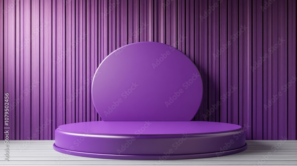 Purple podium for showcasing products 3D rendering Purple podium for showcasing products 3D rendering