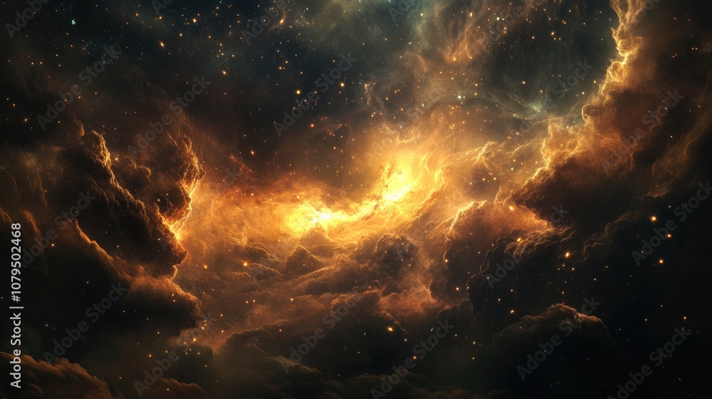 Fototapeta premium Nebula of stars dust and gas in a distant galaxy