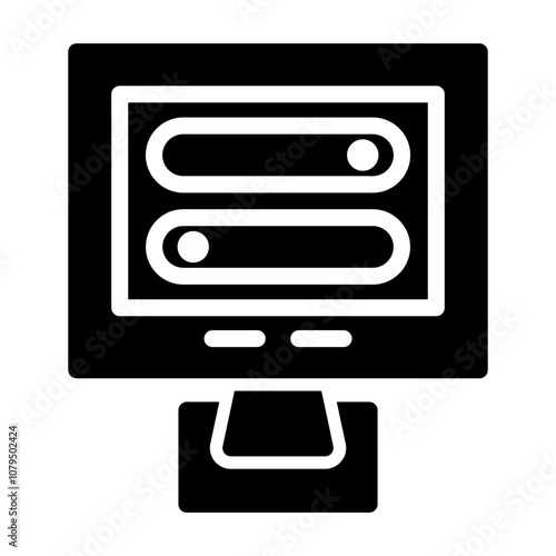 computer settings Solid icon