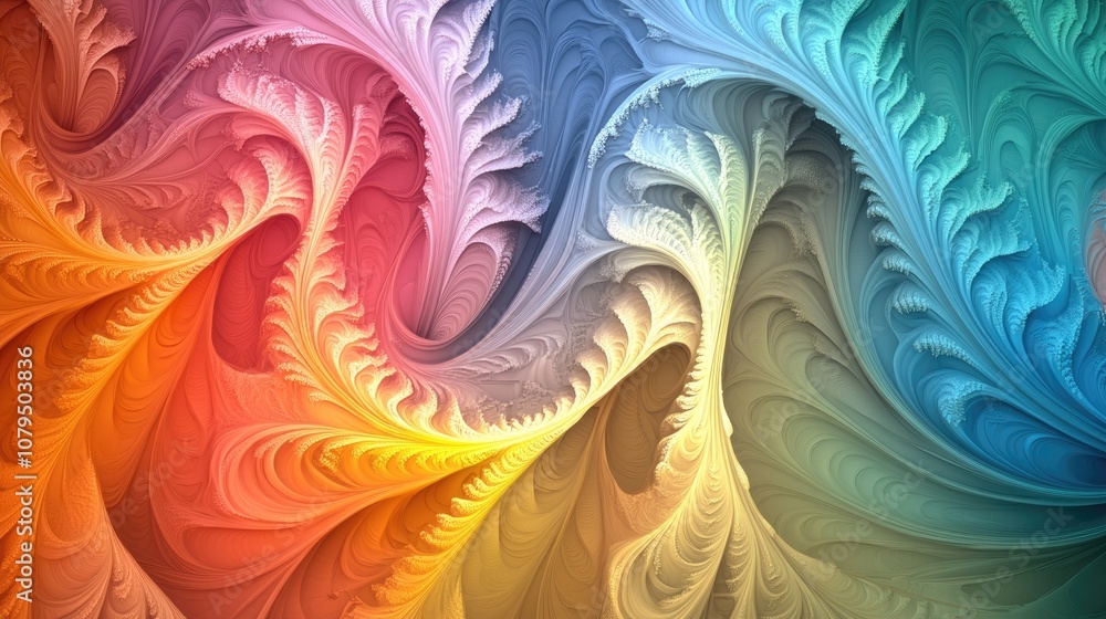 Fancy paint colors in a 3D cartoon rendering featuring a fractal color texture background ideal for projects focused on imagination creativity and design Fancy paint colors in a 3D cartoon rendering featuring a fractal color texture background ideal for projects focused on imagination creativity and design