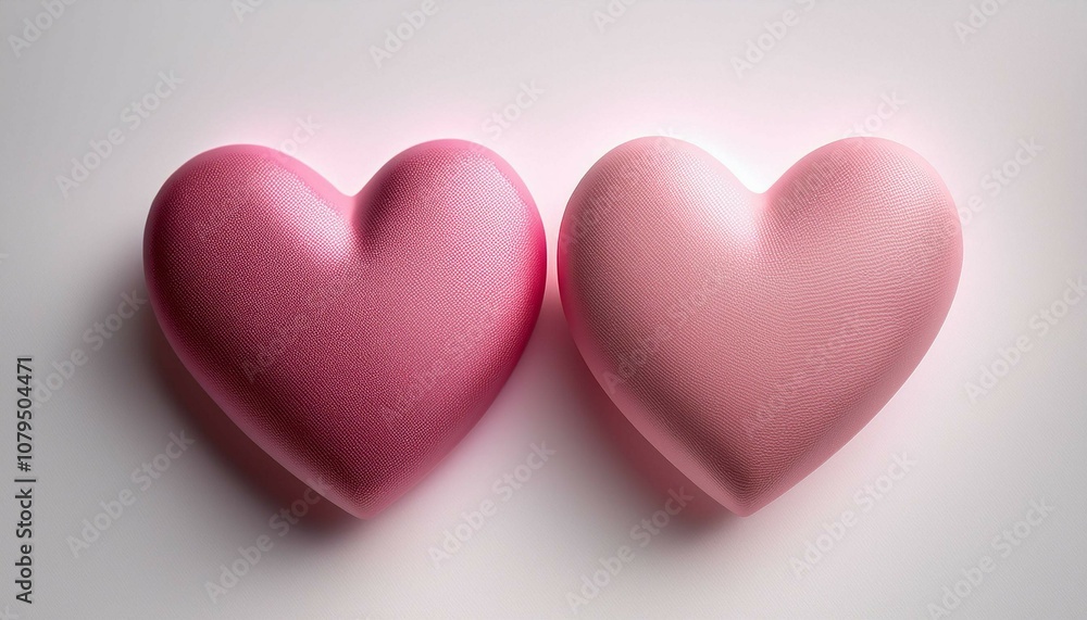 pink heart on a white background