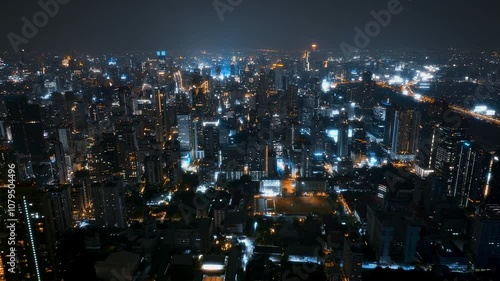 Wallpaper Mural Explore the vibrant nightlife of Bangkok with stunning city views illuminated by lights after sunset Torontodigital.ca