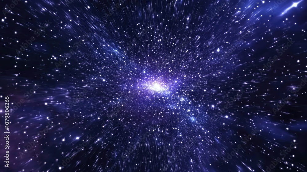 3D cartoon rendering of a starry night sky featuring the center of a galaxy and cosmic dust in the universe 3D cartoon rendering of a starry night sky featuring the center of a galaxy and cosmic dust in the universe