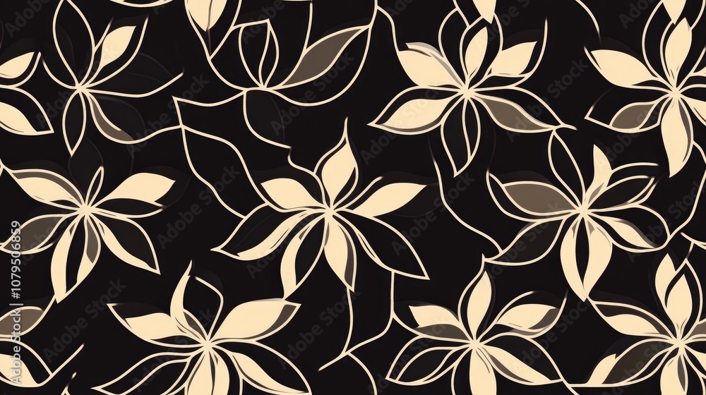 Seamless elegant geometric floral pattern design Seamless elegant geometric floral pattern design