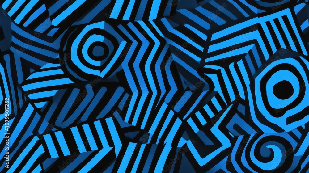 Seamless blue and black geometric pattern ideal for branding products gifts or card backgrounds Seamless blue and black geometric pattern ideal for branding products gifts or card backgrounds