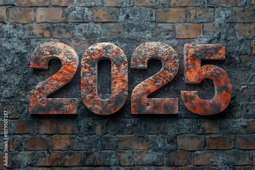 text "2025" , effect , photoshop mockup, ai