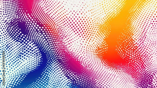 Wallpaper Mural Dotted gradient pattern suitable for business use Creative geometric backdrop in halftone style featuring colorful spots Vibrant wavy design element Torontodigital.ca