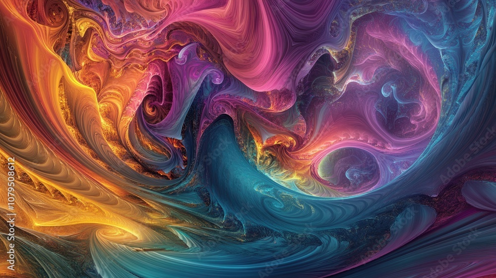 Colorful abstract background featuring a 3D cartoon rendering This graphic modern art showcases fractal artwork with a creative wavy multicolor design perfect for banner use It includes a digital Colorful abstract background featuring a 3D cartoon rendering This graphic modern art showcases fractal artwork with a creative wavy multicolor design perfect for banner use It includes a digital