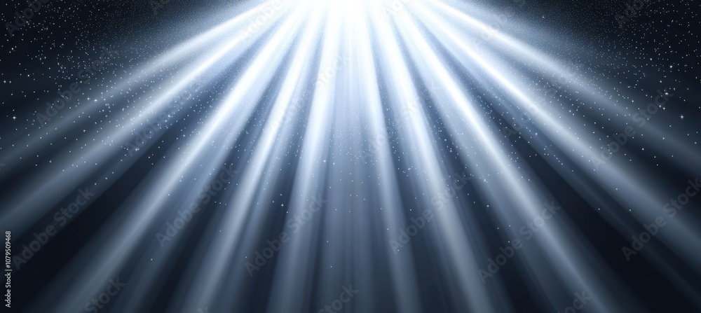 White light rays with a glow effect on a transparent black background White light rays with a glow effect on a transparent black background