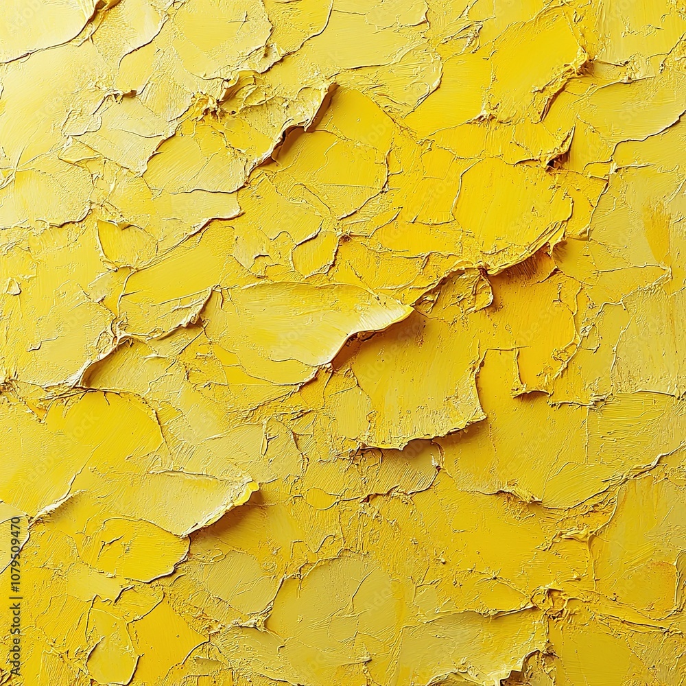 Obraz premium Textured yellow paint surface abstract composition digital art modern environment close-up artistic concept