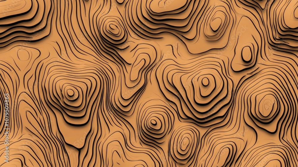 Seamless wood grain pattern featuring dense lines and rich texture ideal for backgrounds and textile design Seamless wood grain pattern featuring dense lines and rich texture ideal for backgrounds and textile design