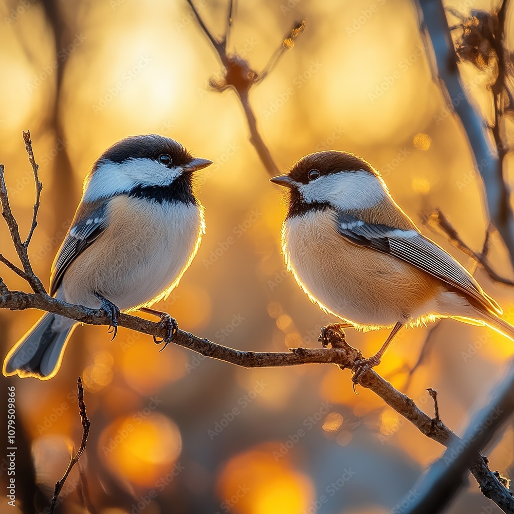 Birds interacting at sunset nature photography outdoor scene serenity close-up view Birds interacting at sunset nature photography outdoor scene serenity close-up view