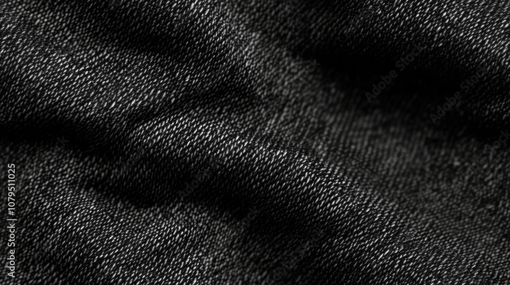 Close Up of Black Denim Fabric Texture or Jean Pattern Background Close Up of Black Denim Fabric Texture or Jean Pattern Background