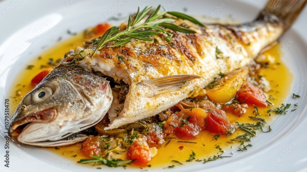 Grilled Fish with Tomatoes and Rosemary Grilled Fish with Tomatoes and Rosemary