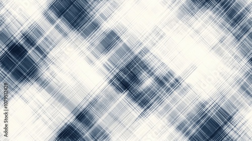 Soft subtle gingham plaid background pattern featuring a blurry checkered melange effect Seamless tartan check fabric design with an all over print