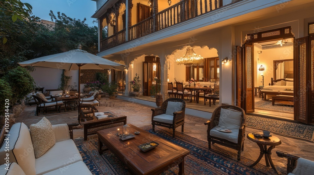 Elegant Outdoor Seating at a Beautiful Home Elegant Outdoor Seating at a Beautiful Home