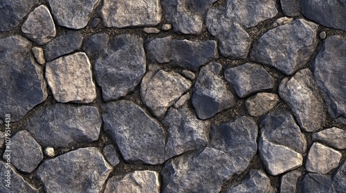 Seamless stone rock texture on the ground