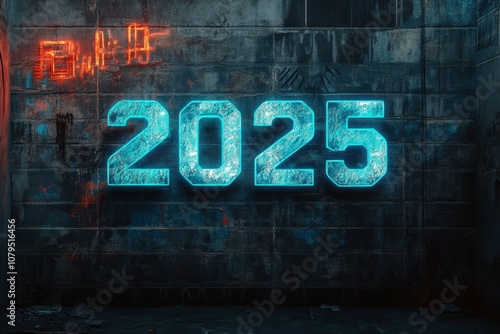 text "2025" , effect , photoshop mockup , ai