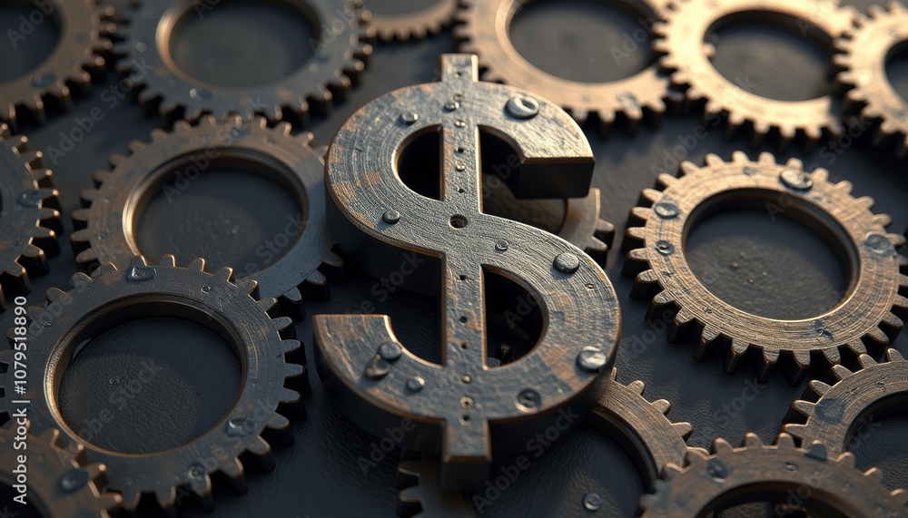 Dollar Sign Gears - A Powerful Symbol of Business Dollar Sign Gears - A Powerful Symbol of Business