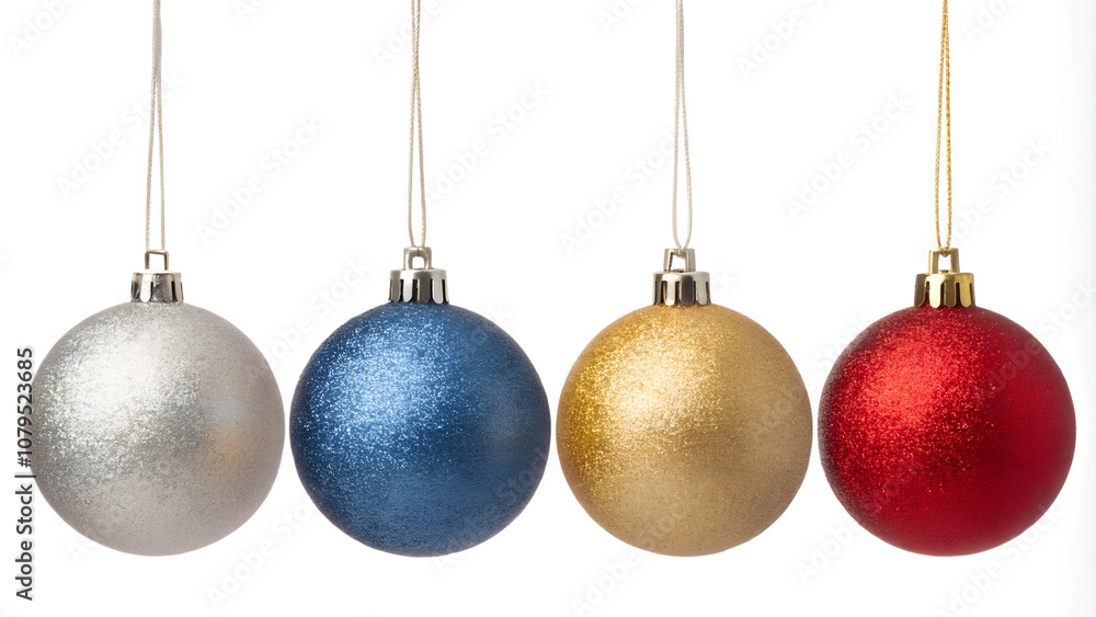 christmas balls on white background christmas balls on white background