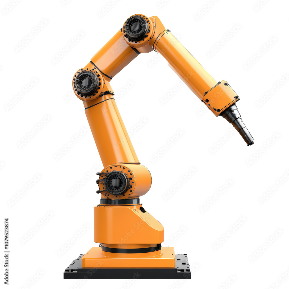 3D rendering robotic arm isolate on transparency background PNG 3D rendering robotic arm isolate on transparency background PNG