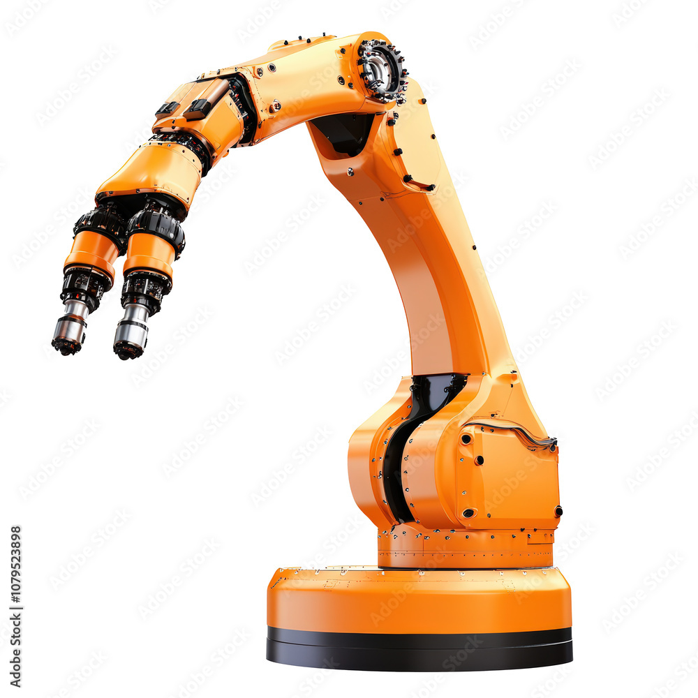 3D rendering robotic arm isolate on transparency background PNG 3D rendering robotic arm isolate on transparency background PNG