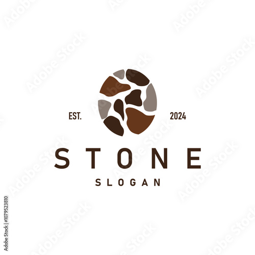 Stone Logo, Premium Elegant Design, Stone Balance Vector, Stepping Rock Walking Icon Illustration Design