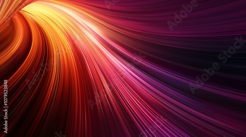 Wallpaper Abstract background forming a tunnel with light trails and glowing lines