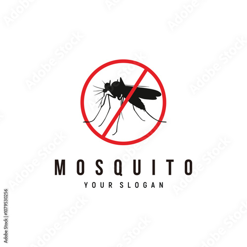 anti mosquito logo design element vector template