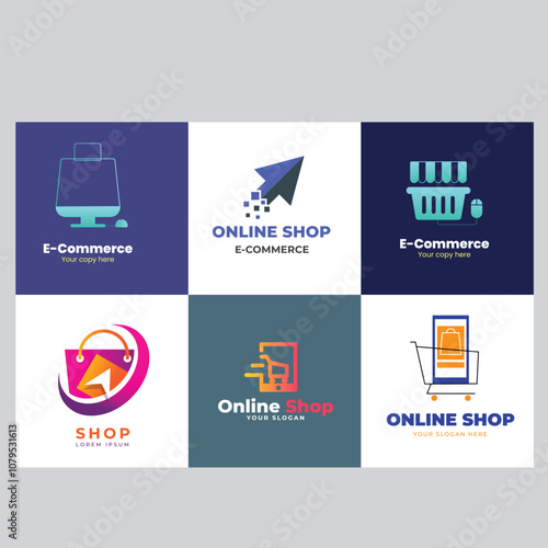 Shop supermarket store logo design elegant label design badge design vector logo