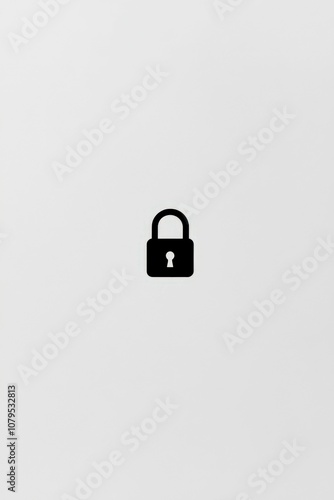 Simple Lock Icon Symbolizing Security and Privacy