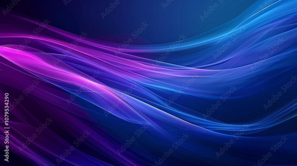 Naklejka premium Wallpaper Abstract background forming smooth blue and purple wavy lines