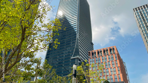 Photography the middle of the downtown businesses area