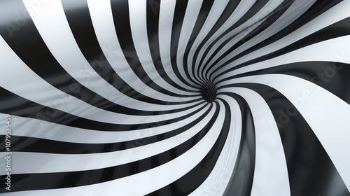 Wallpaper Mural Wallpaper A black and white spiral is swirling creating a deep hole illusion Torontodigital.ca