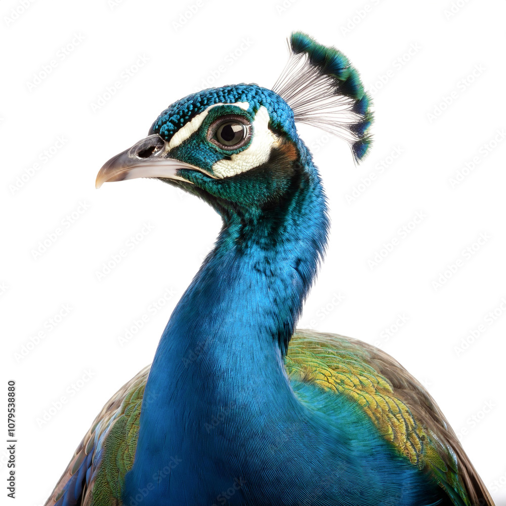 Obraz premium Peacock isolated on white background