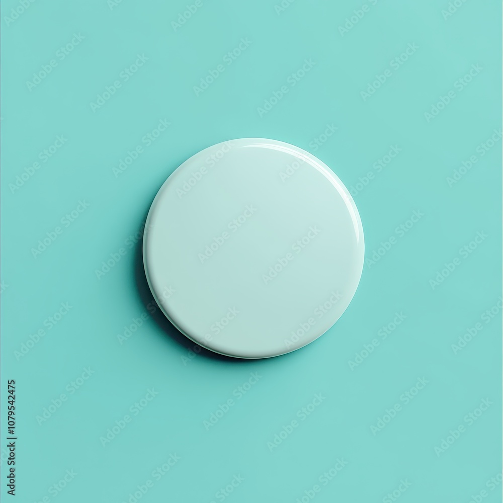 Minimalist White Circle on Turquoise Background - Modern Geometric Design. Minimalist White Circle on Turquoise Background - Modern Geometric Design.