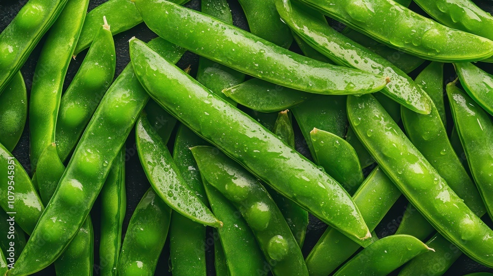 Fresh Green Pea Pods Close Up - Healthy Food Background Texture. Fresh Green Pea Pods Close Up - Healthy Food Background Texture.