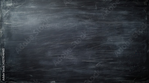 Dark Textured Blackboard Background with White Scratches.