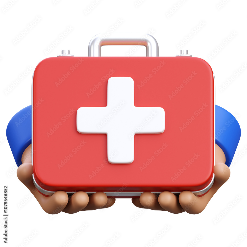 Fototapeta premium 3d render medical supplies donation