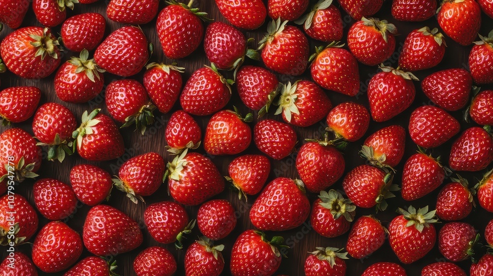 Fresh Red Strawberries Close-Up Top View Image - High Resolution Stock Photo. Fresh Red Strawberries Close-Up Top View Image - High Resolution Stock Photo.