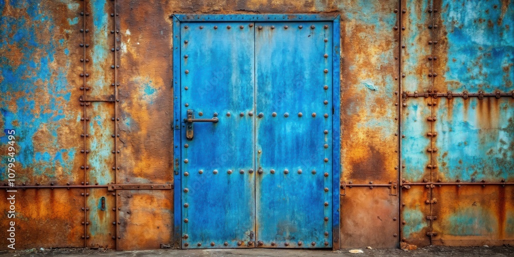 Rusted iron door with blue tones and textured surface , Rust, iron, door, blue, tones, texture, weathered, vintage, background Rusted iron door with blue tones and textured surface , Rust, iron, door, blue, tones, texture, weathered, vintage, background