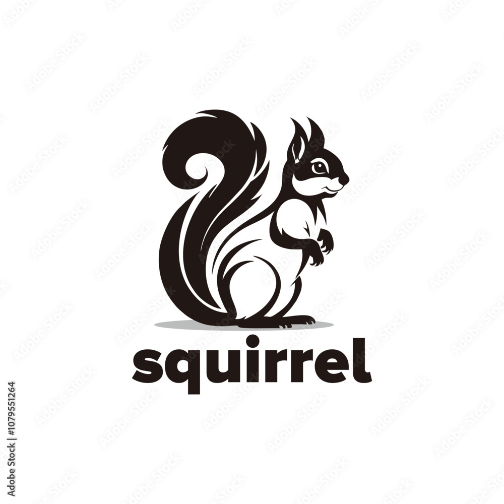 squirrel Silhouette logo design element vector template squirrel Silhouette logo design element vector template
