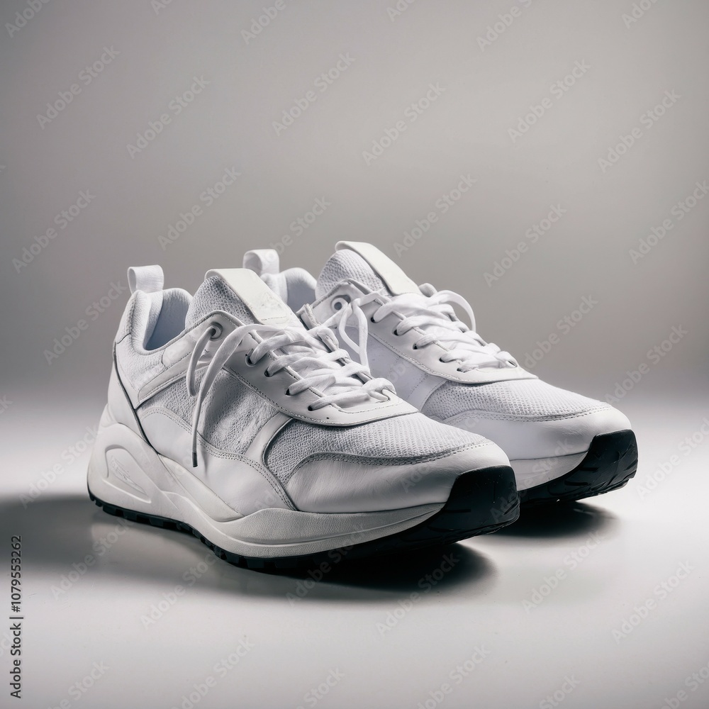 Modern White Sneakers with Clean Design Modern White Sneakers with Clean Design