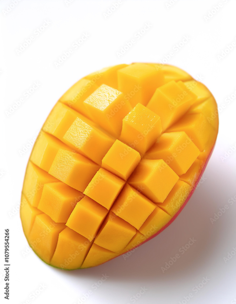 mango sliced, isolated on a white mango sliced, isolated on a white